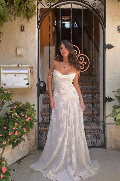 Vintage Cream Corset Dress  Romantic & Elegant