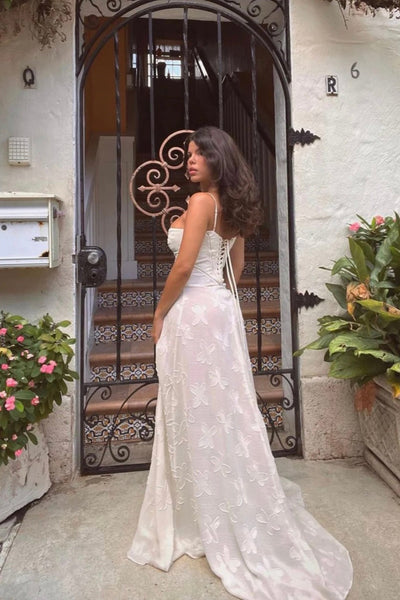 Vintage Cream Corset Dress  Romantic & Elegant