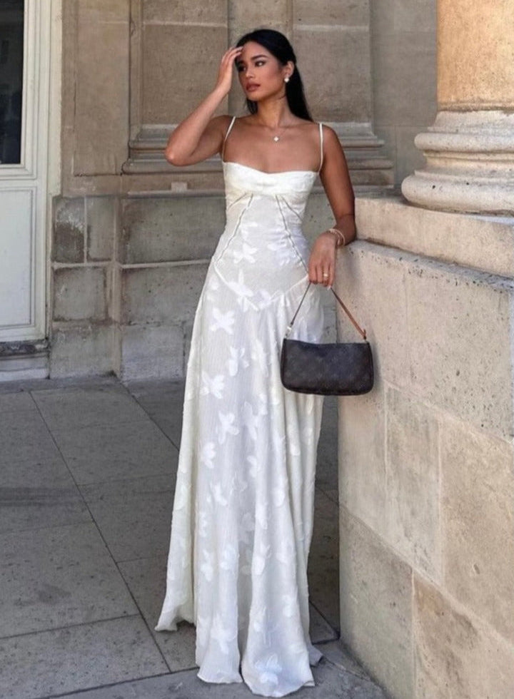 Vintage Cream Corset Dress  Romantic & Elegant