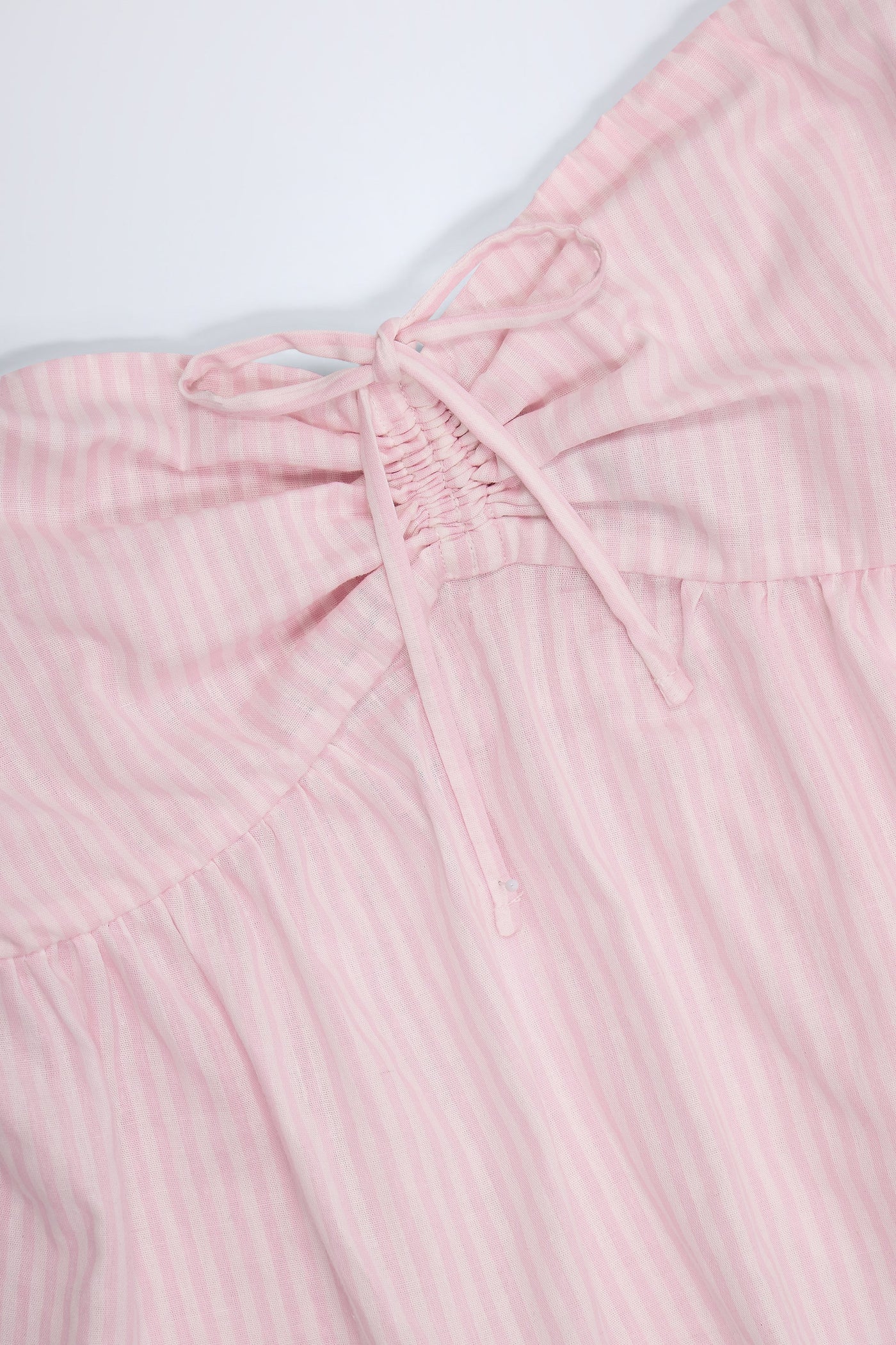 Tie-Front Bandeau Cotton Crop Top